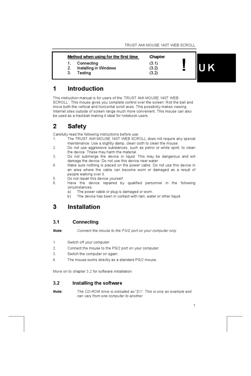 Trust AMI MOUSE 140T WEB SCROLL instruction manual