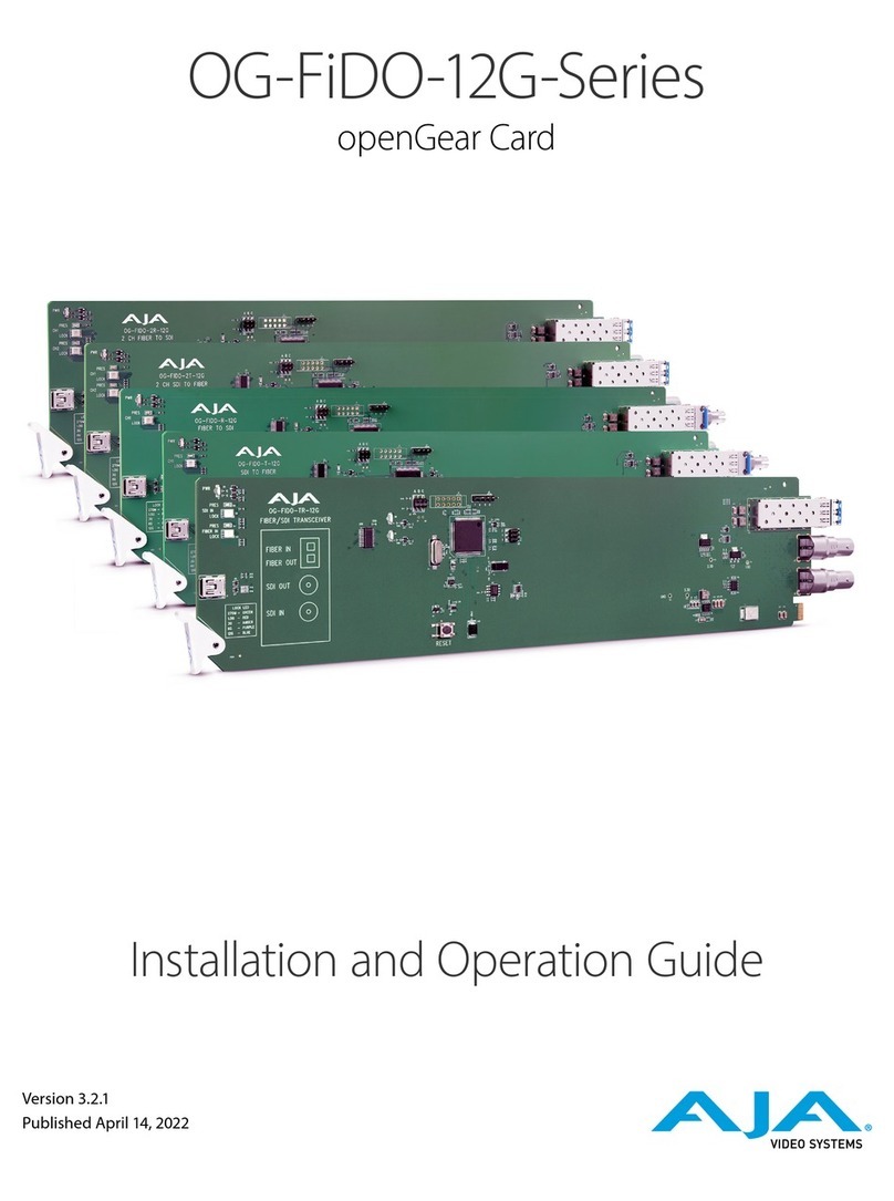 AJA OG-FiDO-12G Series Installation and operation guide