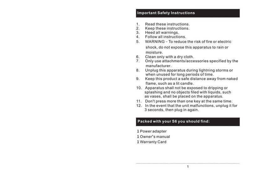 LEMEGA S6 User manual
