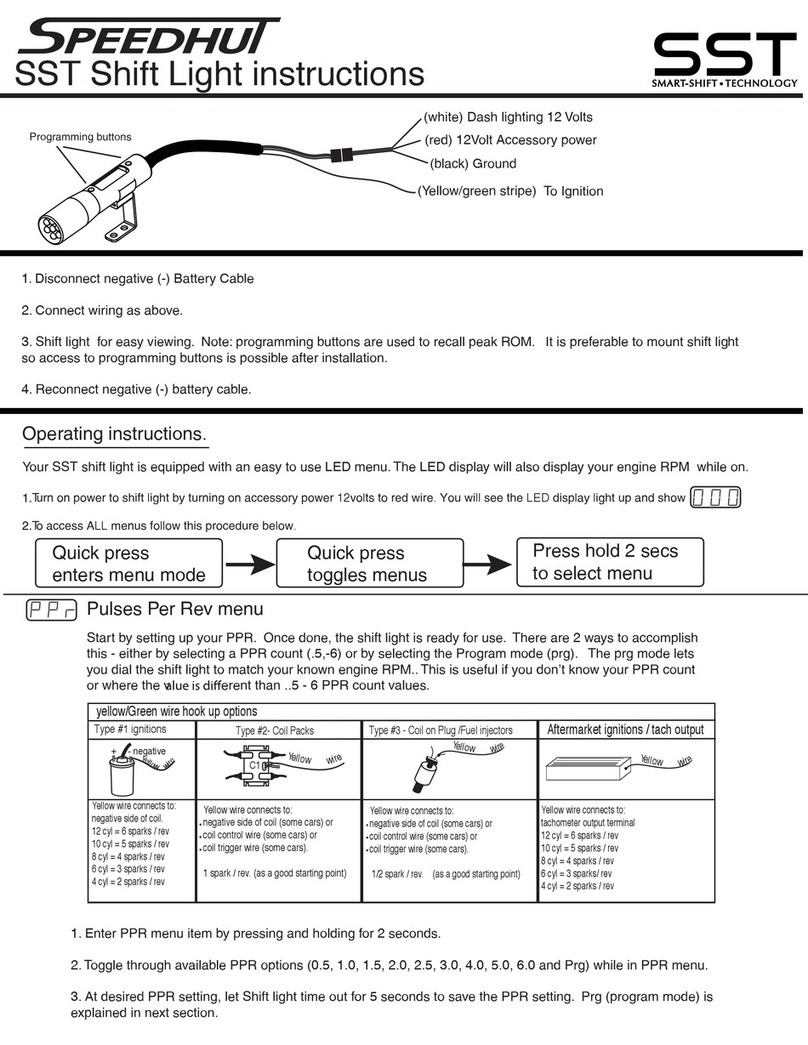 SST SPEEDHUT Shift Light instructions