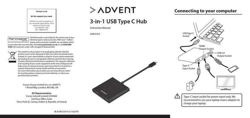 Advent A3IN1CA19 instruction manual