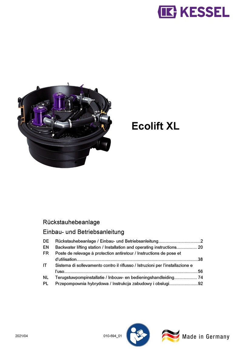 Kessel Ecolift XL Installation and operating instructions