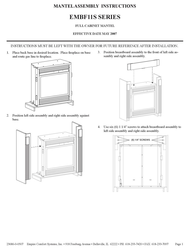 Empire Comfort Systems EMBF11S Series Assembly instructions Empire Comfort Systems EMBF11S Series Assembly instructions