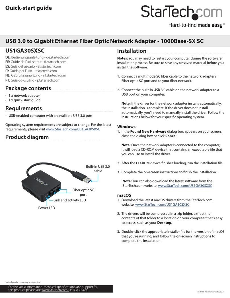 StarTech.com US1GA30SXSC User manual