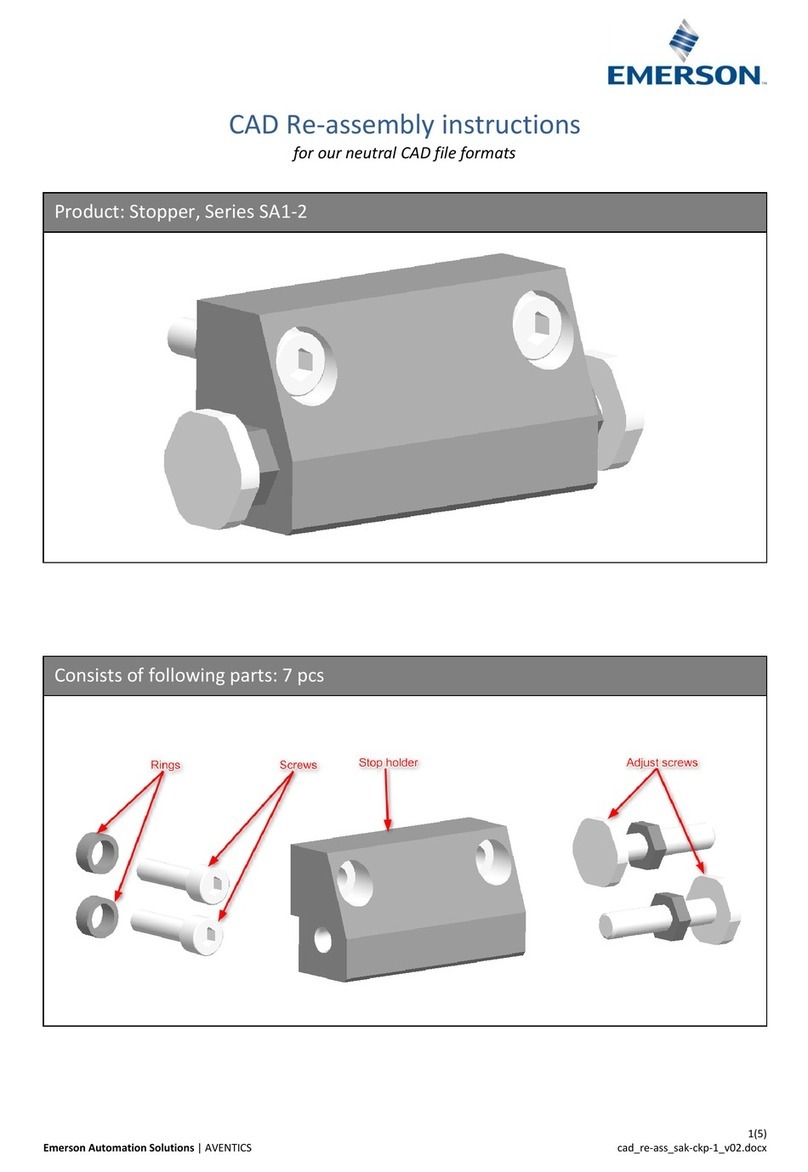 Emerson SA1-2 Series RE-ASSEMBLY INSTRUCTIONS