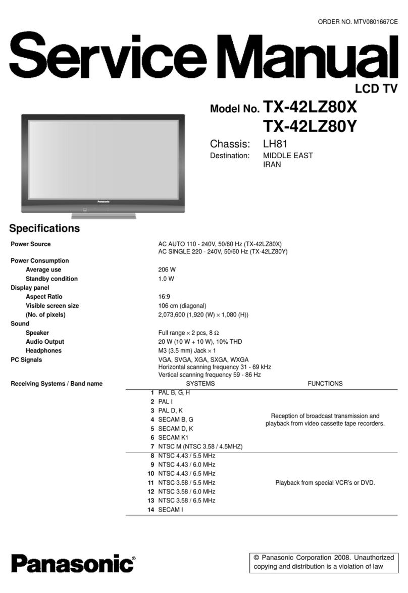 Panasonic TX-42LZ80X User manual Panasonic TX-42LZ80X User manual