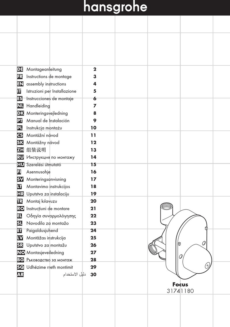 Hans Grohe Focus 31741180 Assembly instructions Hans Grohe Focus 31741180 Assembly instructions