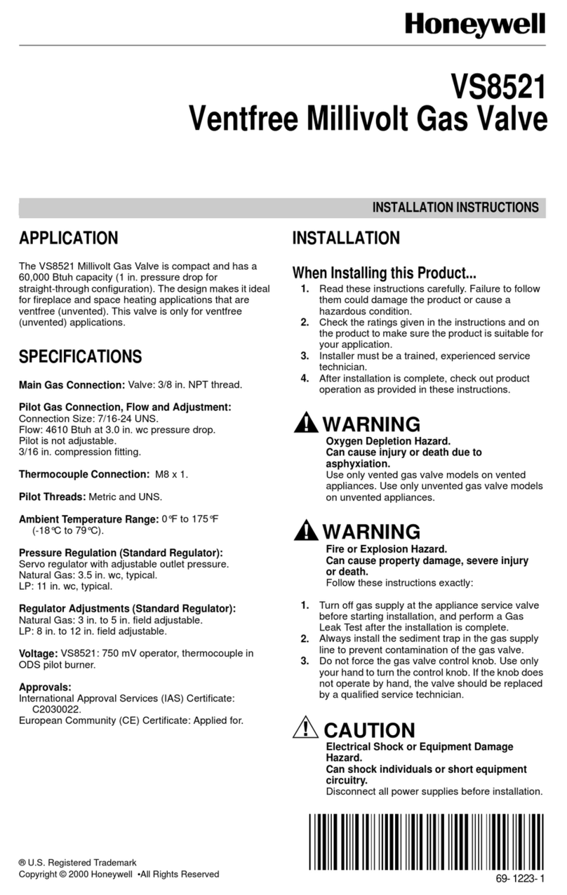 Honeywell VS8521 User manual