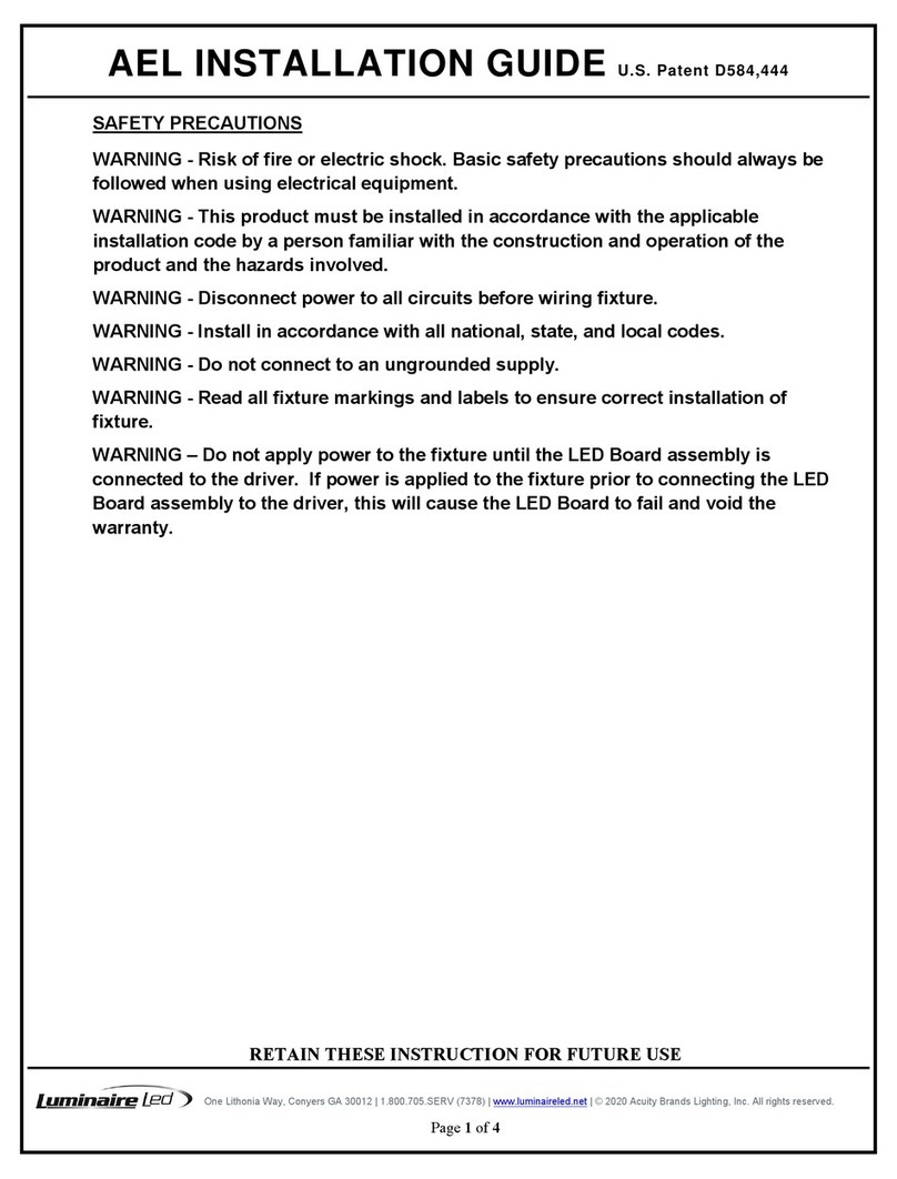 Luminaire led AEL User manual