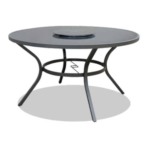Homebase MISALI TABLE WITH LAZY SUSAN User manual