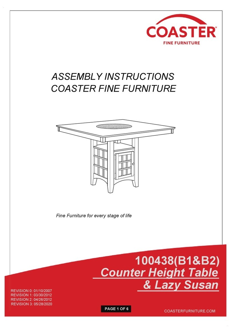 Coaster 100438 Assembly instructions