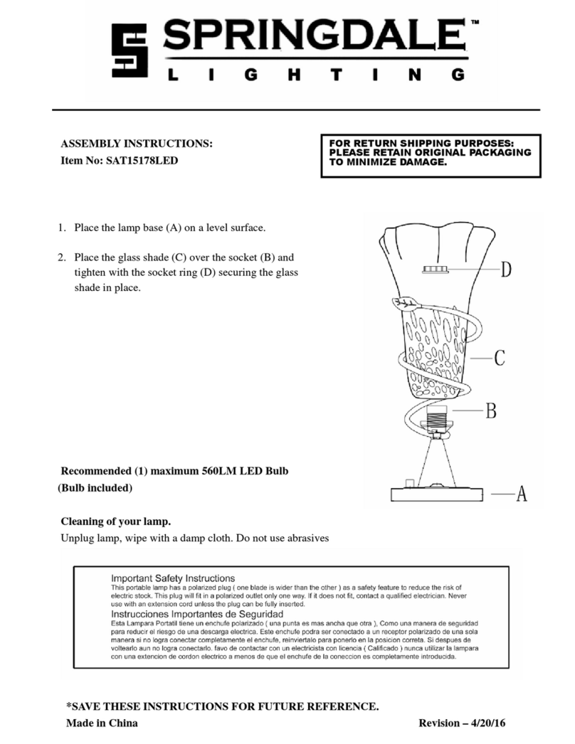 Springdale Lighting SAT15178LED Assembly instructions