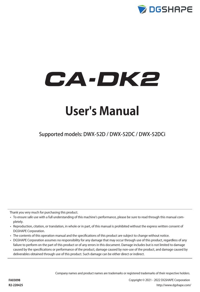 DGSHAPE CA-DK2 user manual