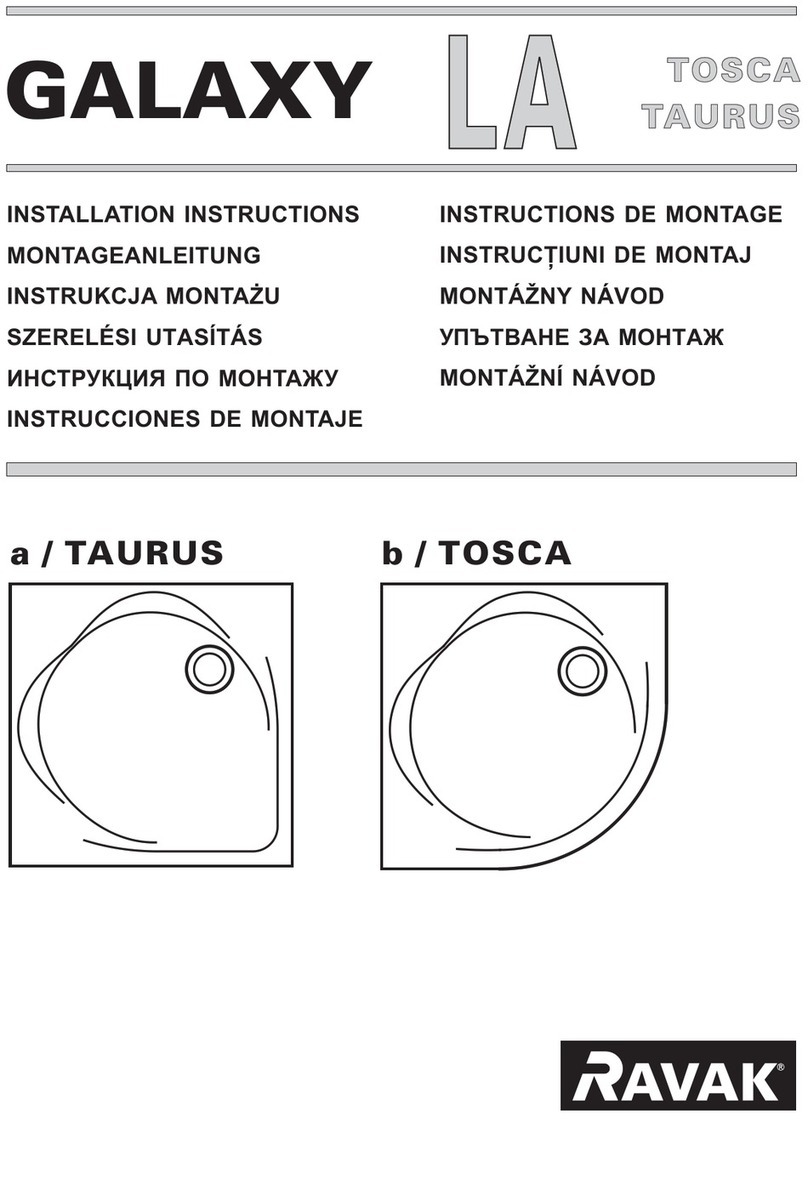 RAVAK GALAXY LA TOSCA installation instructions RAVAK GALAXY LA TOSCA installation instructions