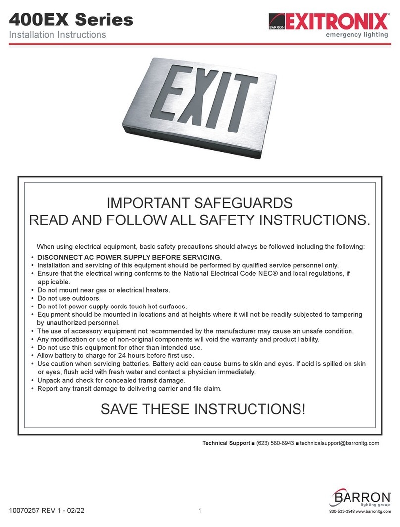 Exitronix 400EX Series User manual