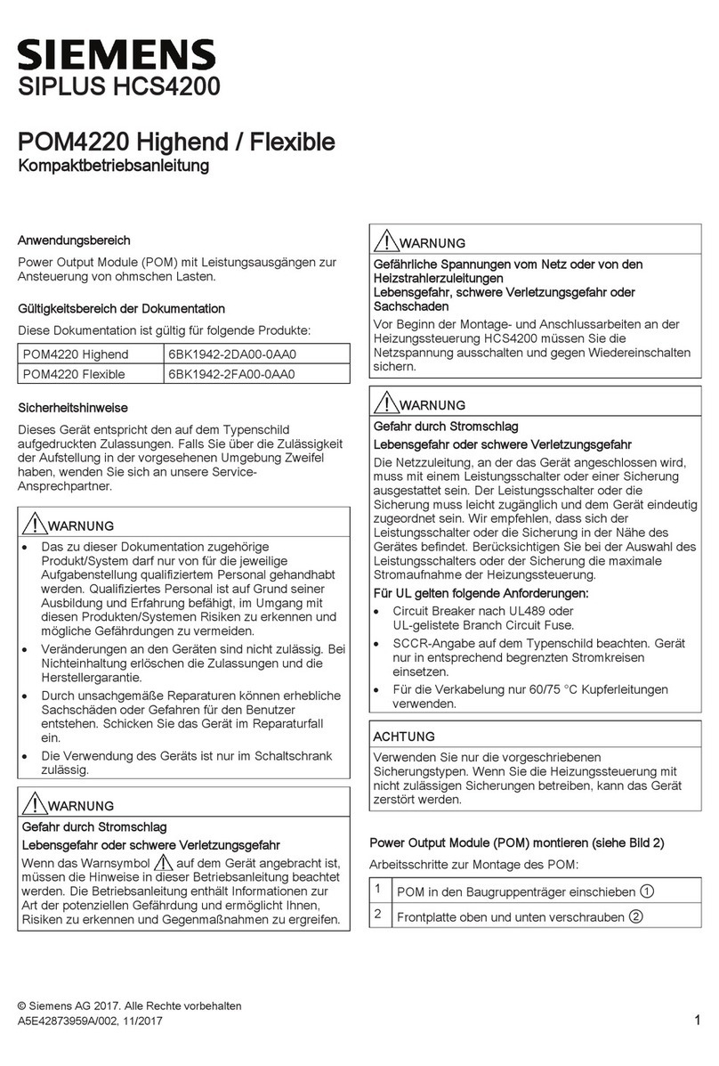Siemens SIPLUS HCS4200 PROFINET Compact operating instructions