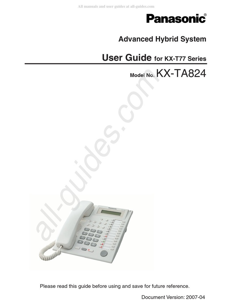 Panasonic KX-T77 Series User manual