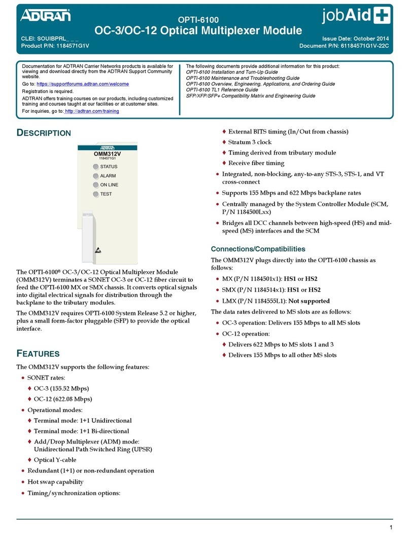 ADTRAN OC-3 quick start guide