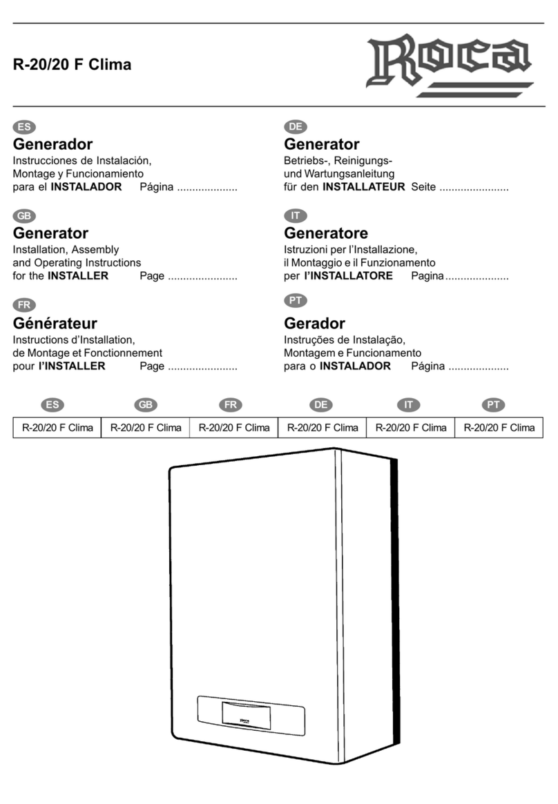 Roca R-20/20 F Clima Installation, assembly, and operating instructions for the installer