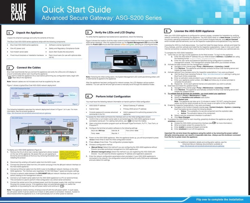 Blue Coat ASG-S200 Series quick start guide
