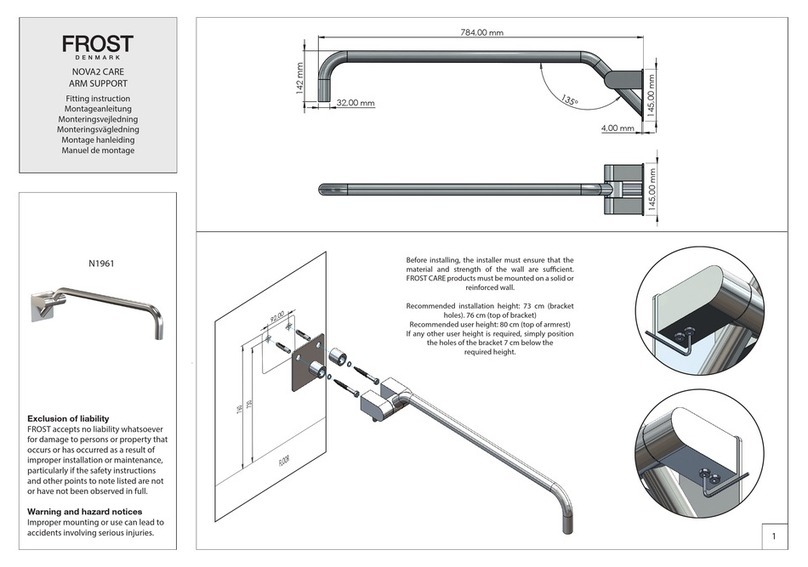 FROST NOVA2 CARE N1961 FITTING INSTRUCTION