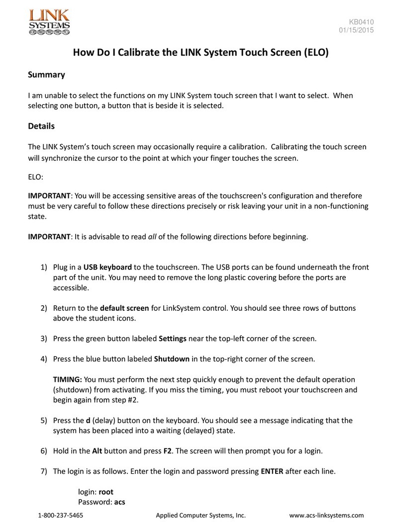 Link ELO Use and care manual