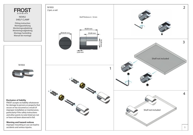 FROST NOVA2 N1933 Install guide FROST NOVA2 N1933 Install guide