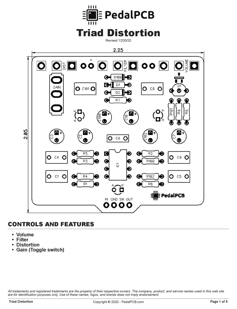 PedalPCB Triad Distortion Wiring diagram