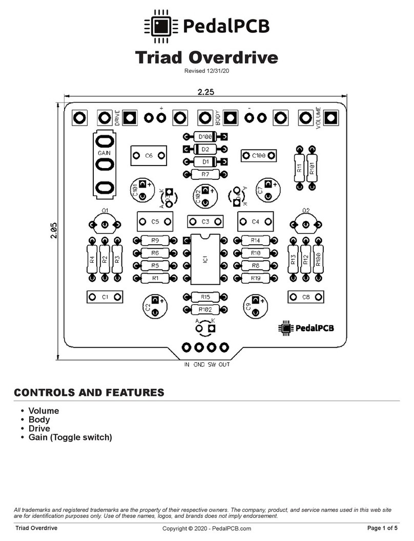PedalPCB Triad Overdrive Wiring diagram