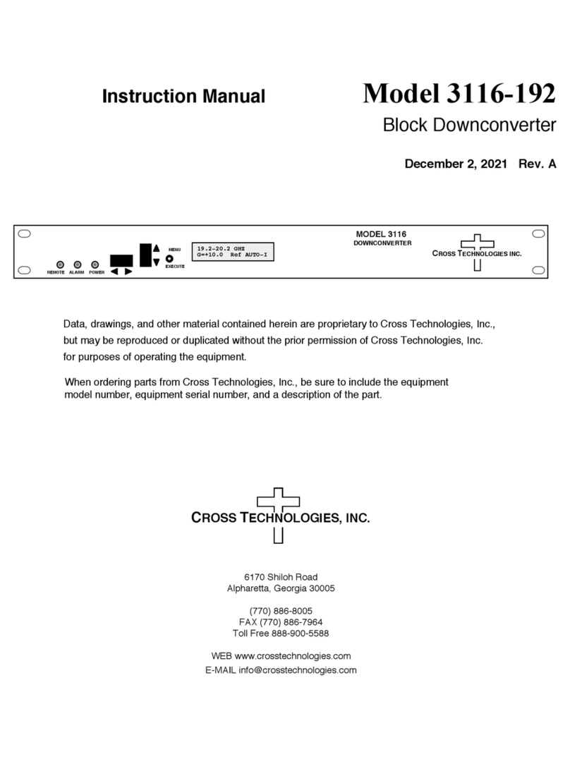 Cross Technologies 3116-192 User manual
