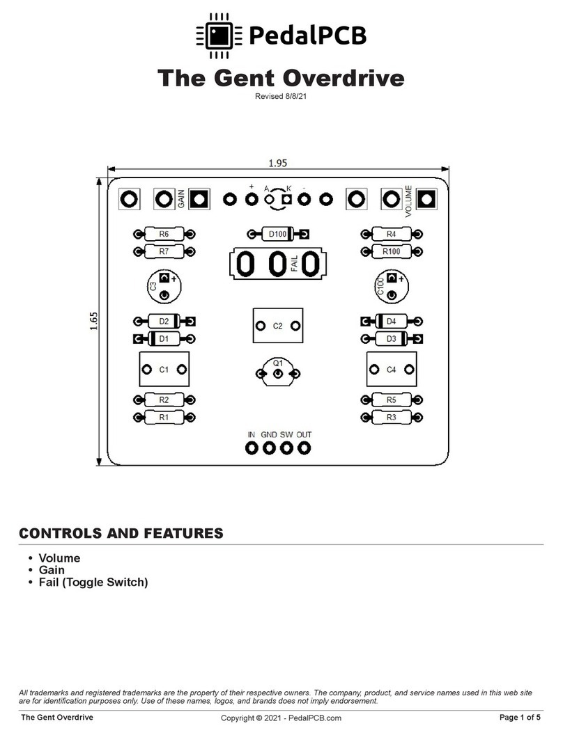 PedalPCB The Gent Overdrive Wiring diagram