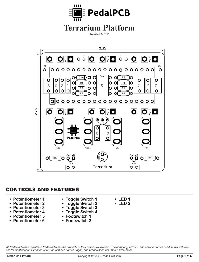 PedalPCB Terrarium Platform Quick start guide PedalPCB Terrarium Platform Quick start guide