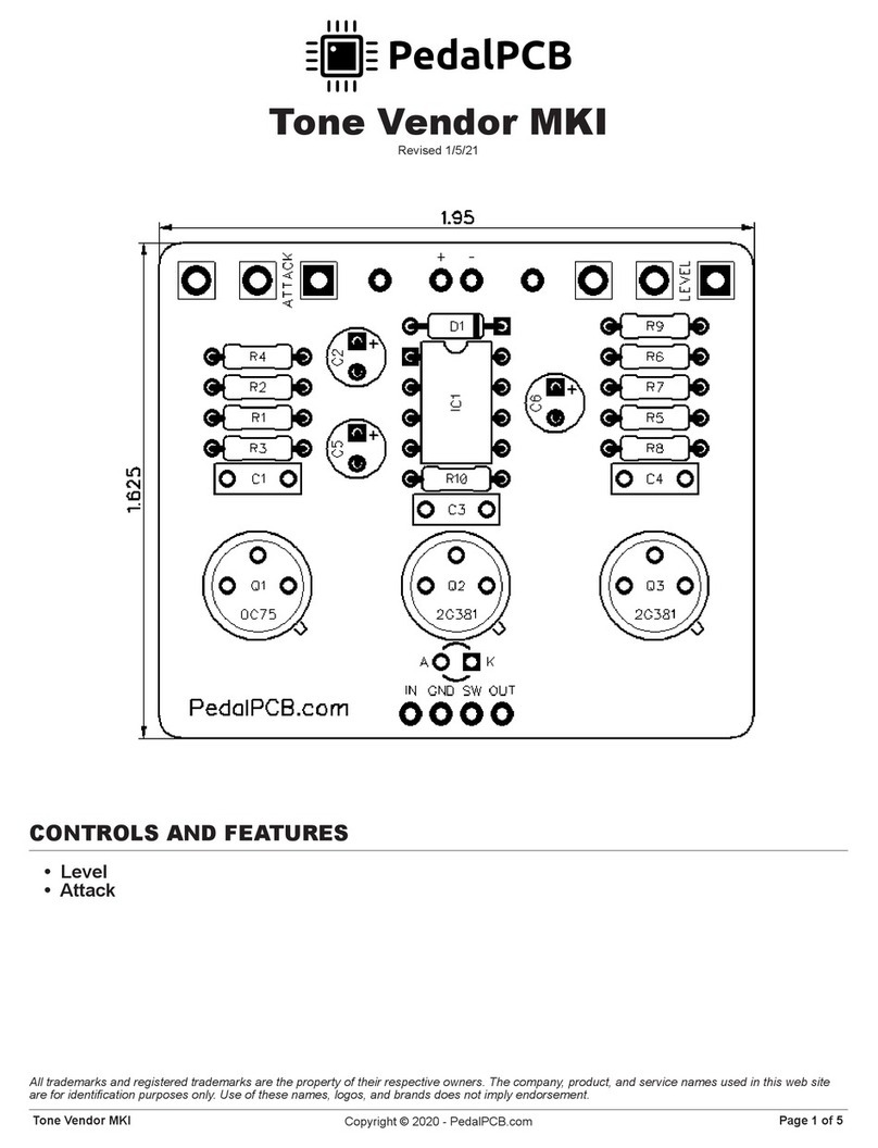 PedalPCB Tone Vendor MKI Wiring diagram