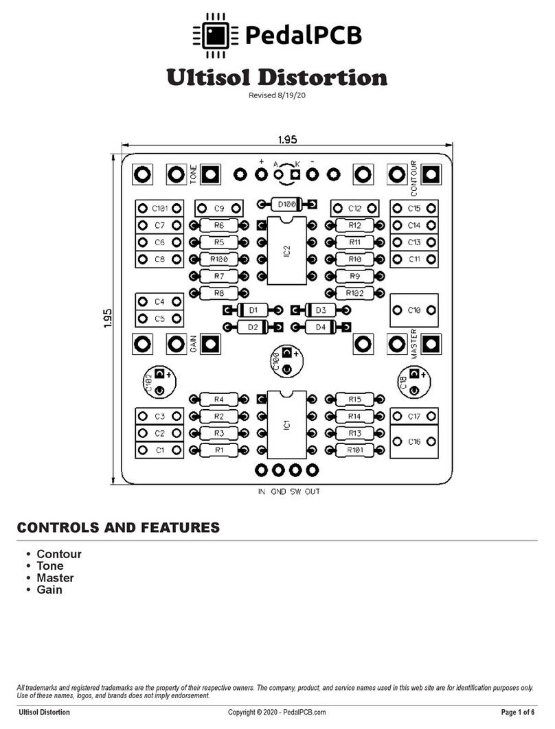 PedalPCB Ultisol Distortion Wiring diagram