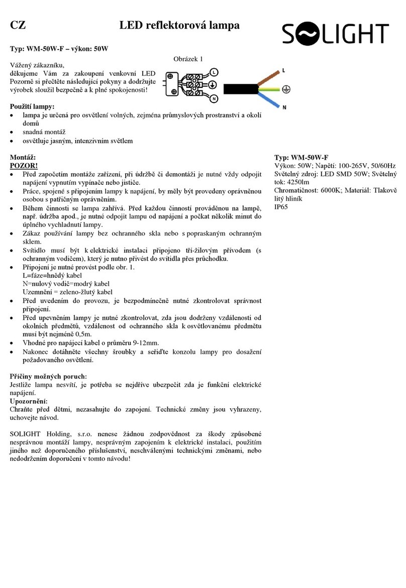Solight WM-50W-F Use and Installation Instructions
