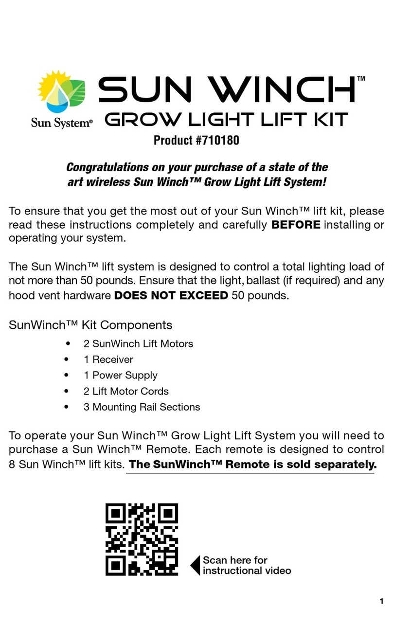 Sunlight Supply Sun System Sun Winch 710180 quick start guide Sunlight Supply Sun System Sun Winch 710180 quick start guide