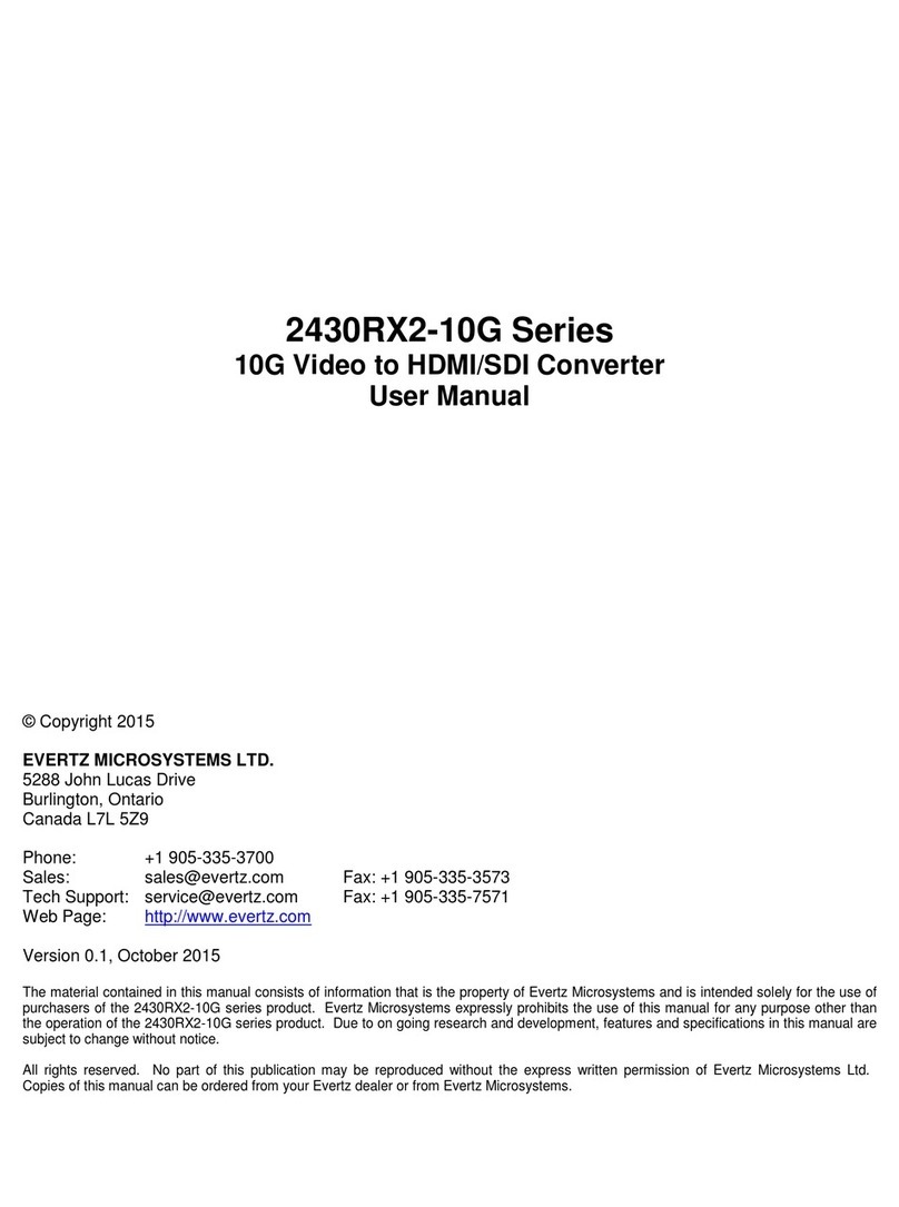 evertz 2430RX2-10G Series user manual