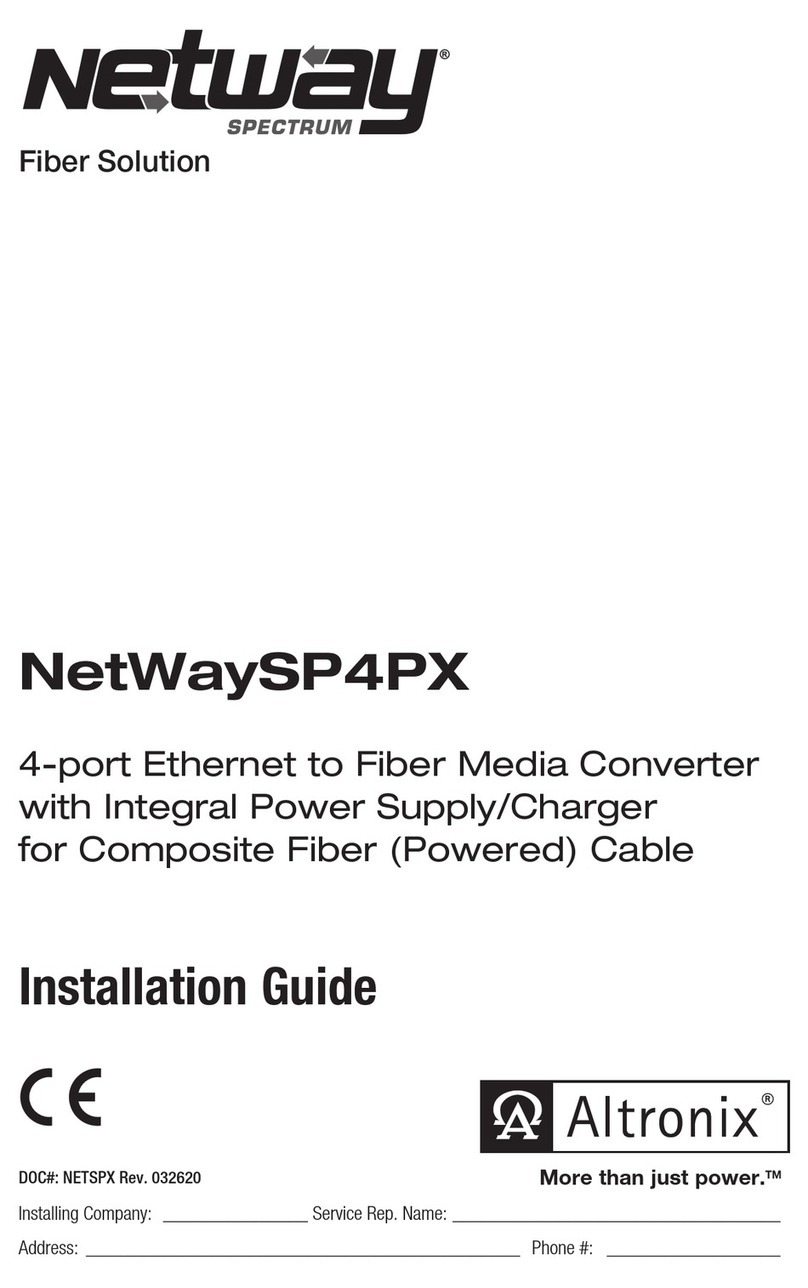 Altronix NetWaySP4PX User manual