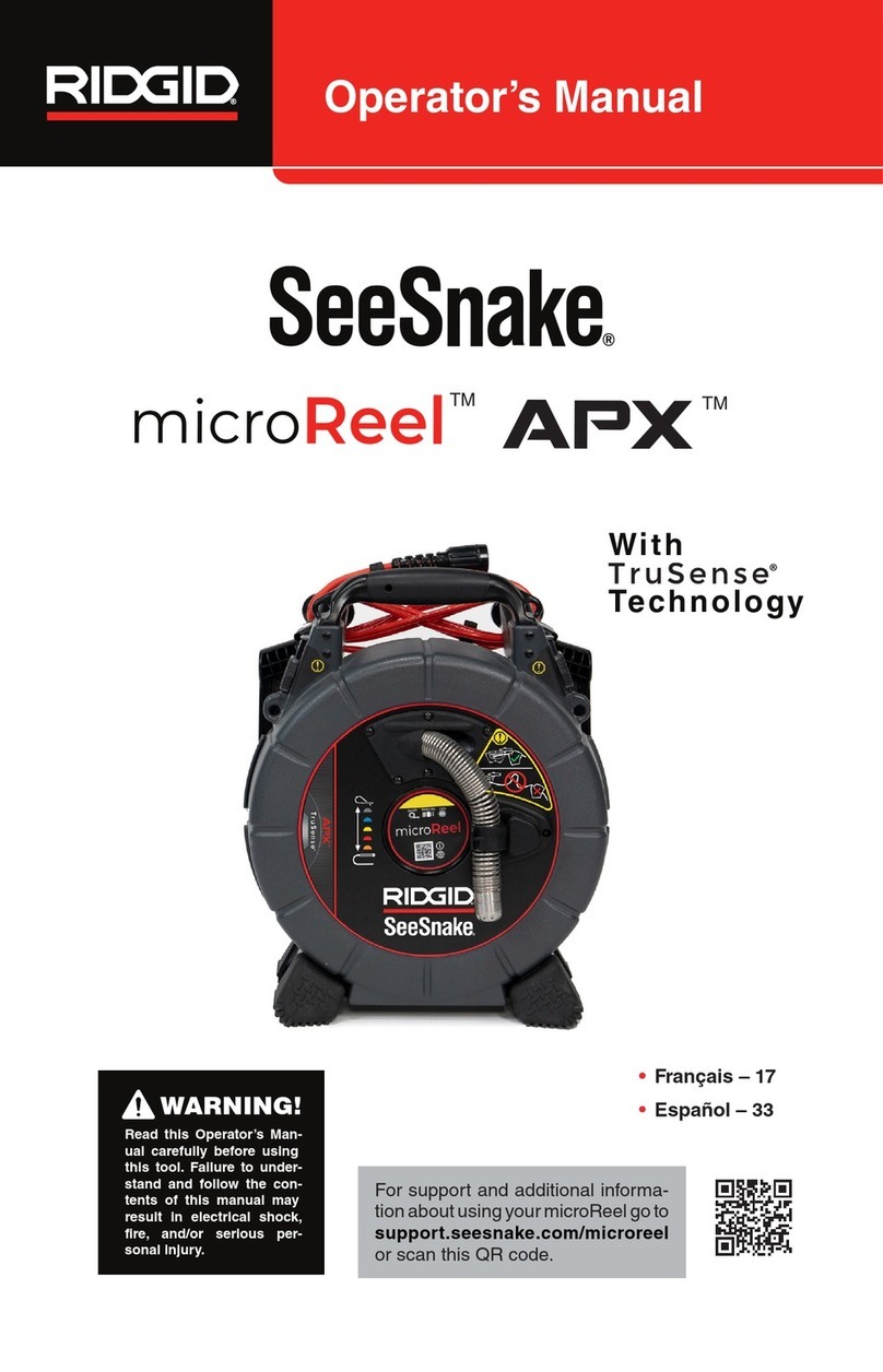 RIDGID SeeSnake MicroReel APX Operator's manual RIDGID SeeSnake MicroReel APX Operator's manual