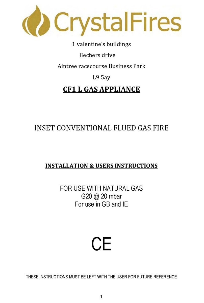 crystal fires CF1L BOSTON Installation & user's instructions