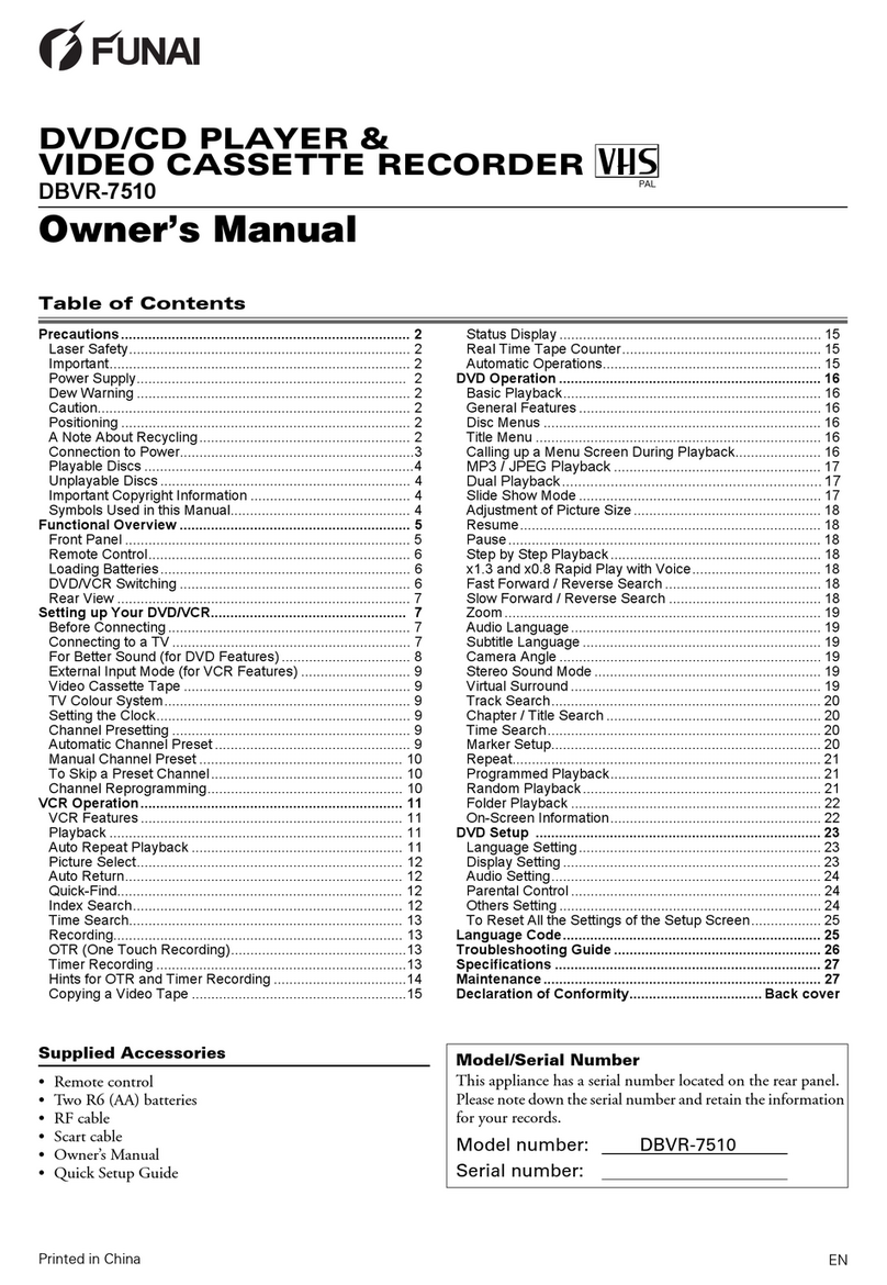 FUNAI DBVR-7510 User manual