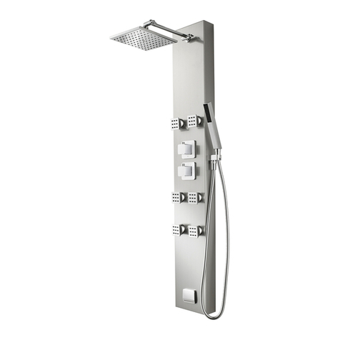Pfister Shower Panel 016-750SP Quick installation guide Pfister Shower Panel 016-750SP Quick installation guide