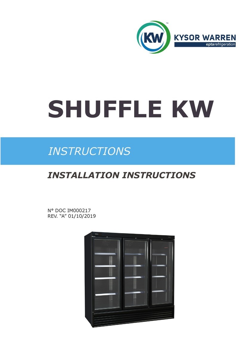 Kysor/Warren SHUFFLE KW installation instructions