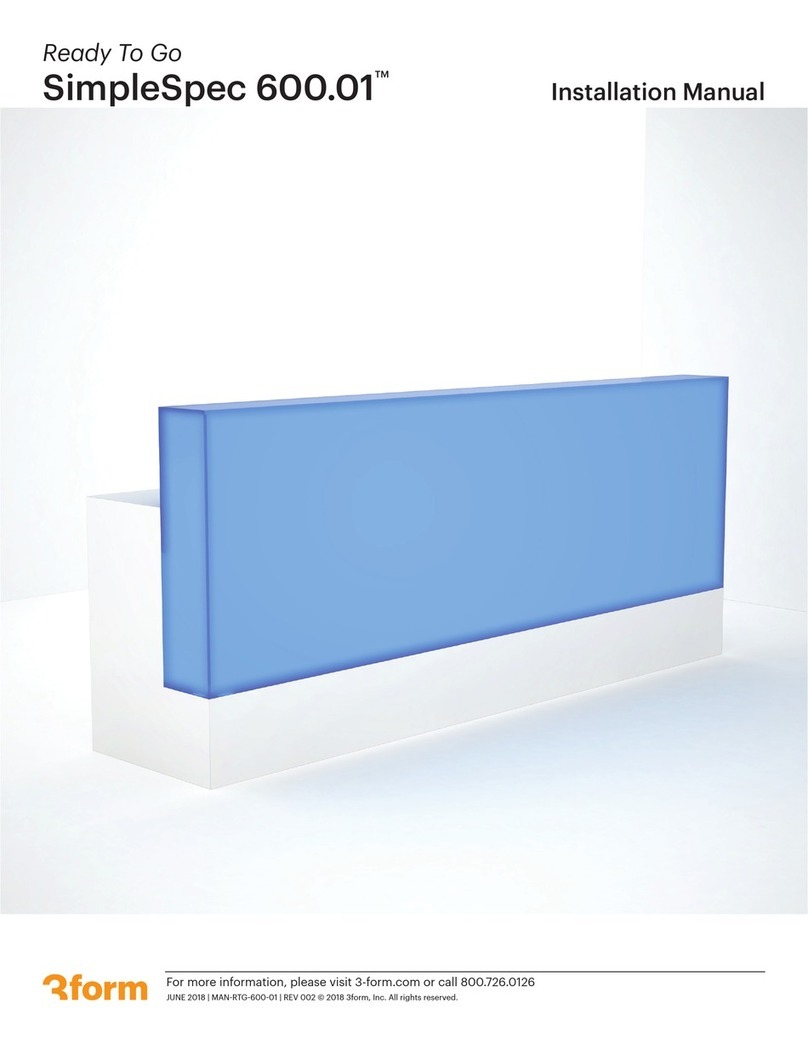 3-form SimpleSpec 600.01 User manual