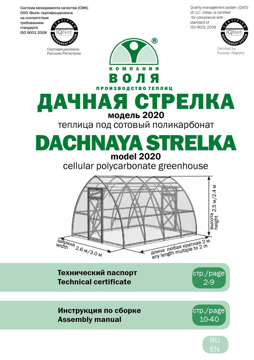 VOLYA DACHNAYA STRELKA 2020 Assembly manual