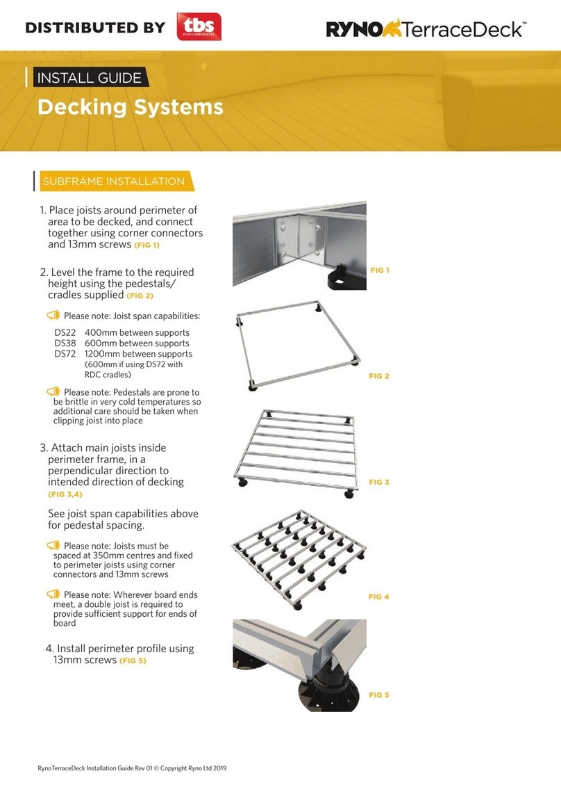 RYNO TerraceDeck Decking Systems install guide