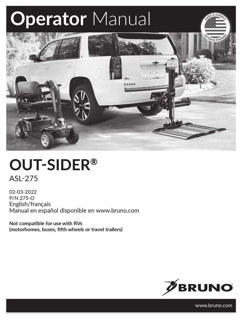 Bruno OUT-SIDER ASL-275 Operator's manual