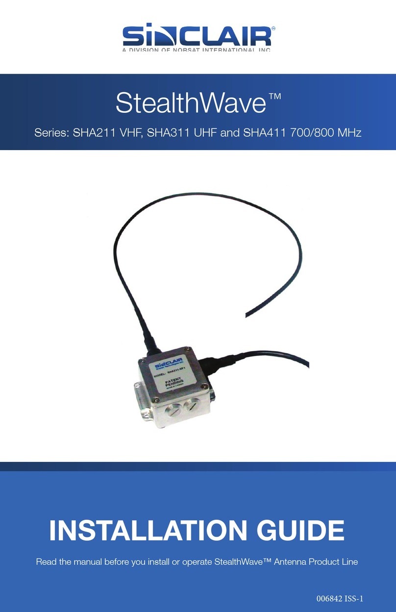 Sinclair StealthWave SHA211 VHF installation guide