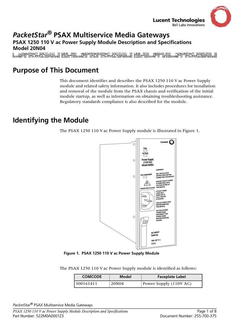 Lucent Technologies PacketStar PSAX 1250 User manual Lucent Technologies PacketStar PSAX 1250 User manual