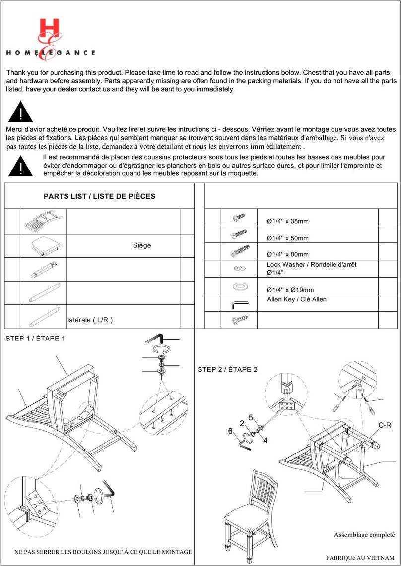 Homelegance 5627NW-24 Assembly instructions